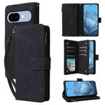For Google Pixel 9a Multifunctional Multi-Card Wallet Phone Leather Case(Black)
