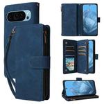 For Google Pixel 10 / 10 Pro Multifunctional Multi-Card Wallet Phone Leather Case(Blue)