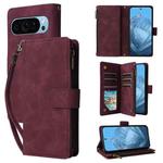 For Google Pixel 10 / 10 Pro Multifunctional Multi-Card Wallet Phone Leather Case(Wine Red)