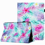 For iPad 9.7 2018 / 2017 Painted Pattern Stitching Smart Leather Tablet Case(Bougainvillea)