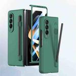 For Samsung Galaxy Z Fold4 5G Integrated Skin Feel PC Phone Case with Pen / Pen Box(Green)