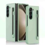 For Samsung Galaxy Z Fold5 5G Integrated Skin Feel PC Phone Case with Pen / Pen Box(Light Green)