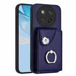 For Honor X60 Pro / X9c / Magic7 Lite Organ Card Bag Ring Holder PU Phone Case(Blue)