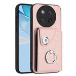 For Honor X60 Pro / X9c / Magic7 Lite Organ Card Bag Ring Holder PU Phone Case(Pink)