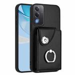 For OPPO A3 Pro Global / A3 Energy Organ Card Bag Ring Holder PU Phone Case(Black)