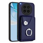 For OPPO Find X8s Organ Card Bag Ring Holder PU Phone Case(Blue)