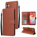 For Samsung Galaxy A04e 3-Card Slots Multifunctional Leather Phone Case(Brown)