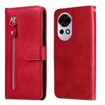 For Huawei nova 13 Pro Fashion Calf Texture Zipper Leather Phone Case(Red)