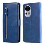 For Huawei nova 13 / nova 12 Fashion Calf Texture Zipper Leather Phone Case(Blue)