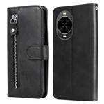 For Huawei nova 14 Fashion Calf Texture Zipper Leather Phone Case(Black)