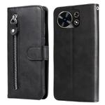 For Huawei Maimang 40 5G Fashion Calf Texture Zipper Leather Phone Case(Black)