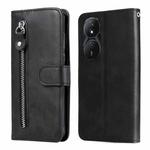 For Honor Play 50 Plus Fashion Calf Texture Zipper Leather Phone Case(Black)