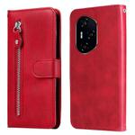 For Honor 300 Pro Fashion Calf Texture Zipper Leather Phone Case(Red)