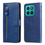 For Honor X8c 4G Fashion Calf Texture Zipper Leather Phone Case(Blue)