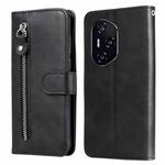 For Honor 400 Fashion Calf Texture Zipper Leather Phone Case(Black)