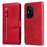 For Honor 400 Fashion Calf Texture Zipper Leather Phone Case(Red)