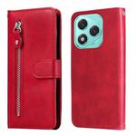For Honor 400 Lite Fashion Calf Texture Zipper Leather Phone Case(Red)