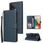 For Xiaomi Redmi Note 13 5G Multifunctional Horizontal Flip Leather Phone Case with Three Card Slot(Blue)