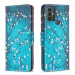 For TCL 305 / 306 / 30 SE Colored Drawing Pattern Leather Phone Case(Plum Blossom)