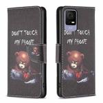 For TCL 405 Colored Drawing Pattern Leather Phone Case(Bear)