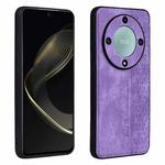 For Honor X9a AZNS 3D Embossed Skin Feel Phone Case(Purple)