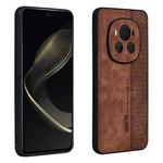 For Honor Magic6 AZNS 3D Embossed Skin Feel Phone Case(Brown)