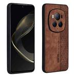 For Honor Magic6 Pro AZNS 3D Embossed Skin Feel Phone Case(Brown)