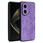 For Honor 300 AZNS 3D Embossed Skin Feel Phone Case(Purple)