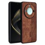 For Honor X60 AZNS 3D Embossed Skin Feel Phone Case(Brown)