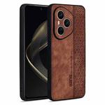 For Honor 400 Pro Global 160.8mm AZNS 3D Embossed Skin Feel Phone Case(Brown)
