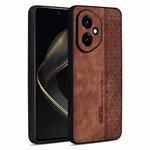 For Honor 400 Global 156.5mm AZNS 3D Embossed Skin Feel Phone Case(Brown)