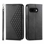 For Google Pixel 9a Cubic Grid Calf Texture Magnetic Leather Phone Case(Black)