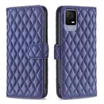 For TCL 40 SE Diamond Lattice Wallet Flip Leather Phone Case(Blue)