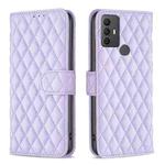 For TCL 305 / 306 / 30 SE Diamond Lattice Wallet Flip Leather Phone Case(Purple)
