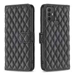 For TCL 305 / 306 / 30 SE Diamond Lattice Wallet Flip Leather Phone Case(Black)