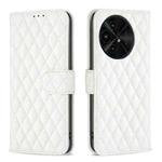 For TCL 50 XE/50 XL 5G Diamond Lattice Wallet Flip Leather Phone Case(White)