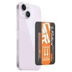 For iPhone 14 Plus mutural Chuncai Series Magnetic Holder Card Slot(Black Orange)