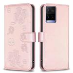 For Motorola Moto G13 4G / G23 4G / G53 5G Four-leaf Embossed Leather Phone Case(Pink)