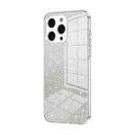 For iPhone 15 Pro Max Gradient Glitter Powder Electroplated Phone Case(Transparent)