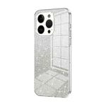 For iPhone 14 Pro Gradient Glitter Powder Electroplated Phone Case(Transparent)