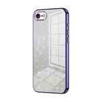 For iPhone SE 2022 / 2020 / 8 / 7 Gradient Glitter Powder Electroplated Phone Case(Purple)