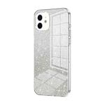 For iPhone 12 Gradient Glitter Powder Electroplated Phone Case(Transparent)