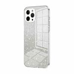 For iPhone 12 Pro Gradient Glitter Powder Electroplated Phone Case(Transparent)