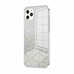 For iPhone 11 Pro Max Gradient Glitter Powder Electroplated Phone Case(Transparent)