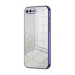 For iPhone 8 Plus / 7 Plus Gradient Glitter Powder Electroplated Phone Case(Purple)