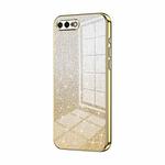 For iPhone 8 Plus / 7 Plus Gradient Glitter Powder Electroplated Phone Case(Gold)