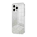 For iPhone 16 Pro Max Gradient Glitter Powder Electroplated Phone Case(Transparent)