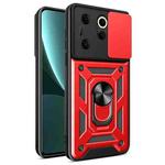 For Tecno Camon 20 Premier Sliding Camera Cover Design TPU+PC Phone Case(Red)