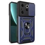 For Tecno Camon 20 Premier Sliding Camera Cover Design TPU+PC Phone Case(Blue)