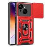 For Tecno Spark Go 1 Sliding Camera Cover Design TPU+PC Phone Case(Red)